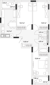 Квартира 80,6 м², 3-комнатная - изображение 1