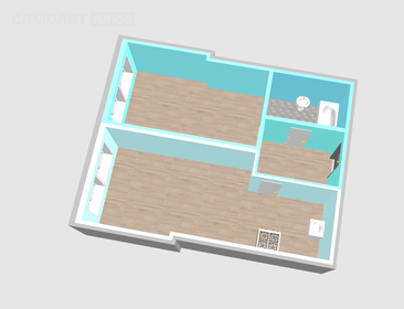 Квартира 38,3 м², 2-комнатная - изображение 2