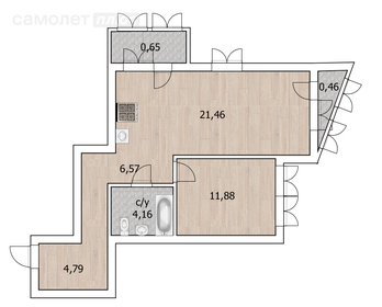 44 м², 2-комнатная квартира 8 400 000 ₽ - изображение 53
