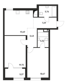 88,7 м², 2-комнатная квартира 10 647 600 ₽ - изображение 27