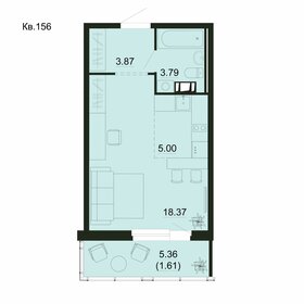 Квартира 32,6 м², студия - изображение 2