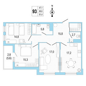 126,5 м², 4-комнатная квартира 23 890 000 ₽ - изображение 88