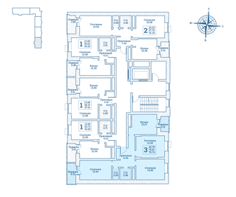 128,5 м², 3-комнатная квартира 15 600 000 ₽ - изображение 32