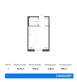 Квартира 24,8 м², студия - изображение 1