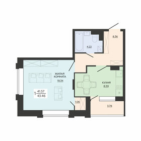 47 м², 1-комнатная квартира 4 490 000 ₽ - изображение 104