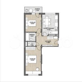 Квартира 54,4 м², 2-комнатная - изображение 1