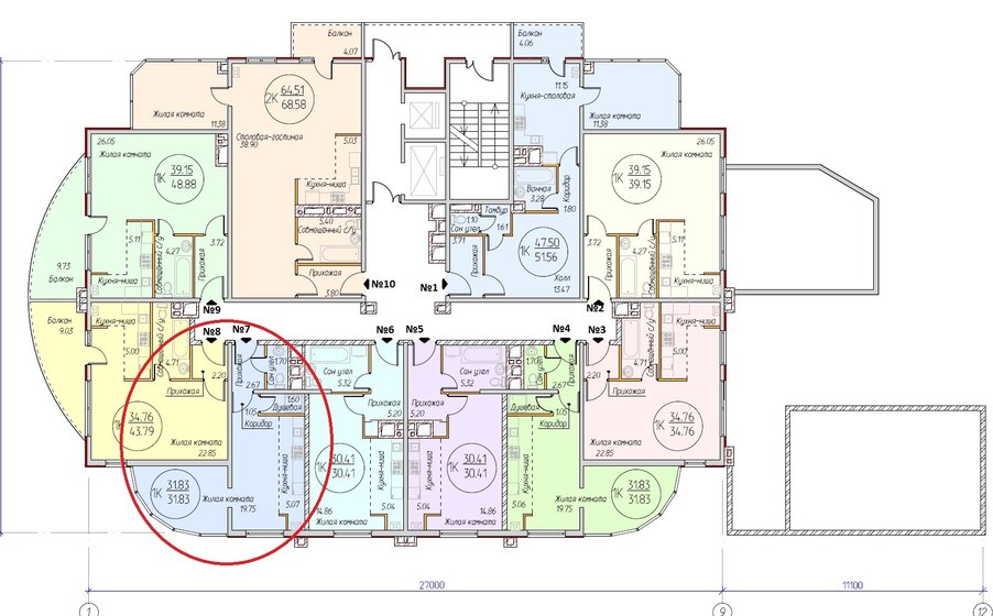 31,8 м², 1-комнатная квартира 13 900 000 ₽ - изображение 1