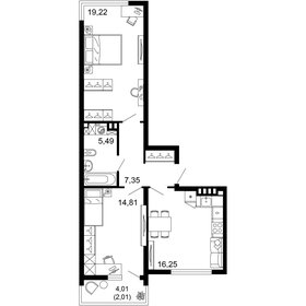 Квартира 65,1 м², 2-комнатная - изображение 1