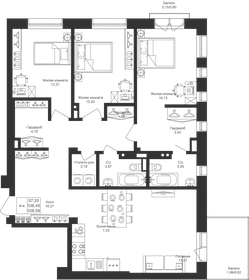 105,8 м², 4-комнатная квартира 12 167 000 ₽ - изображение 24