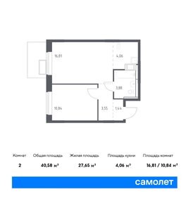 40,4 м², 2-комнатная квартира 8 885 000 ₽ - изображение 21