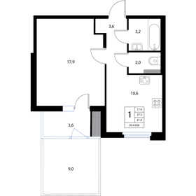 66,8 м², 1-комнатная квартира 8 950 000 ₽ - изображение 45