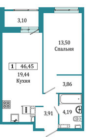 45,6 м², 1-комнатная квартира 7 800 000 ₽ - изображение 64