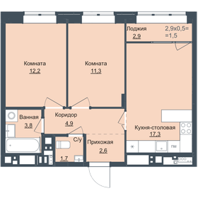 65 м², 3-комнатная квартира 4 850 000 ₽ - изображение 48