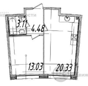 Квартира 41 м², 1-комнатная - изображение 1