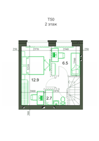 Квартира 48,7 м², 2-комнатная - изображение 2