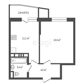 Квартира 35,8 м², 1-комнатная - изображение 1