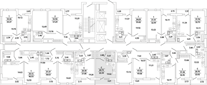 Квартира 22,3 м², студия - изображение 2