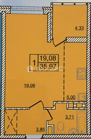 Квартира 35 м², 1-комнатная - изображение 1