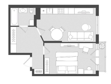 Квартира 48,8 м², студия - изображение 2