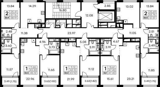 47,3 м², 1-комнатная квартира 14 789 999 ₽ - изображение 13