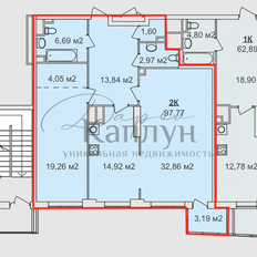 Квартира 97,8 м², 2-комнатная - изображение 1