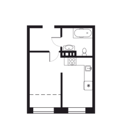 Квартира 33,8 м², 1-комнатная - изображение 1