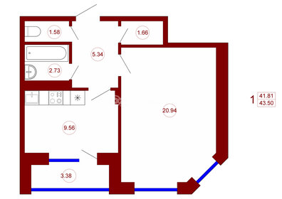 56 м², 2-комнатная квартира 4 500 000 ₽ - изображение 1