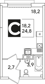 26,3 м², квартира-студия 3 997 000 ₽ - изображение 12