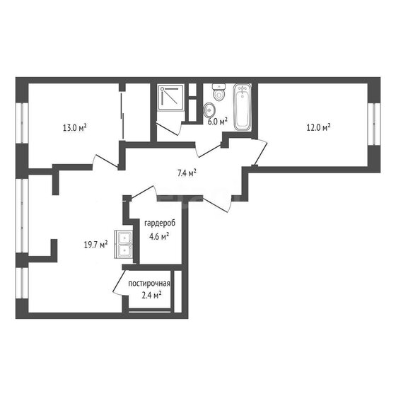 64 м², 2-комнатная квартира 10 800 000 ₽ - изображение 51