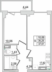 37,7 м², 1-комнатная квартира 3 015 200 ₽ - изображение 24
