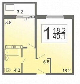 42 м², 1-комнатная квартира 2 500 ₽ в сутки - изображение 72