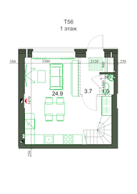56,3 м², 2-комнатная квартира 7 700 000 ₽ - изображение 100
