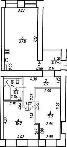 76,5 м², 3-комнатная квартира 29 835 000 ₽ - изображение 1