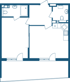 Квартира 68,8 м², 2-комнатные - изображение 1