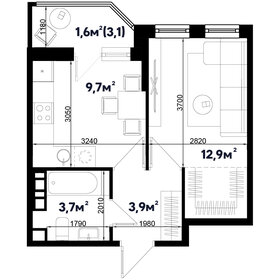 Квартира 31,8 м², 1-комнатная - изображение 1