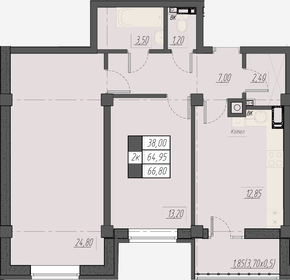 66,8 м², 2-комнатная квартира 9 726 080 ₽ - изображение 9