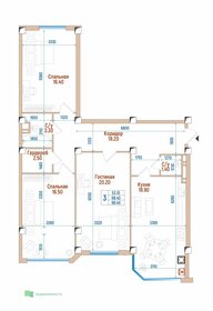 Квартира 98,4 м², 3-комнатная - изображение 1