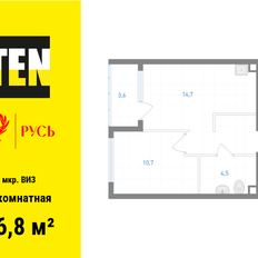 Квартира 36,8 м², 1-комнатная - изображение 2