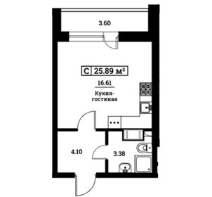 24 м², квартира-студия 6 600 000 ₽ - изображение 78