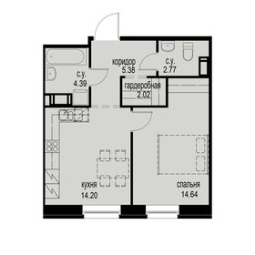 Квартира 43,4 м², 1-комнатная - изображение 1