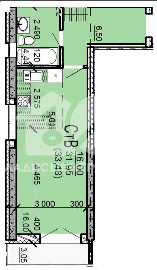 33 м², квартира-студия 3 850 000 ₽ - изображение 18