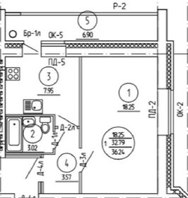 Квартира 36 м², 1-комнатная - изображение 5