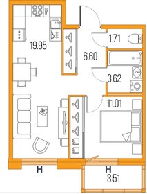 Квартира 40,8 м², 1-комнатная - изображение 5