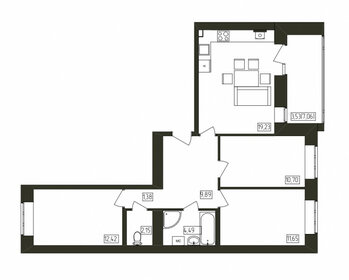 140 м², 3-комнатная квартира 8 400 000 ₽ - изображение 21