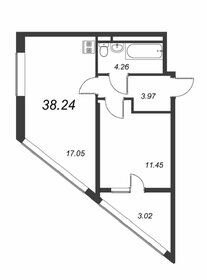 Квартира 38,2 м², 1-комнатная - изображение 1