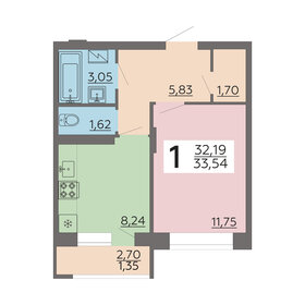 33,2 м², 1-комнатная квартира 4 100 000 ₽ - изображение 55