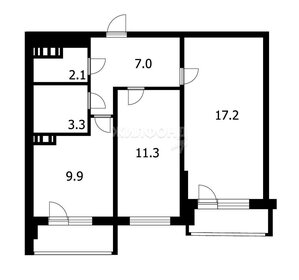 Квартира 51 м², 2-комнатная - изображение 1