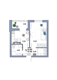 31,4 м², 1-комнатная квартира 4 350 000 ₽ - изображение 109