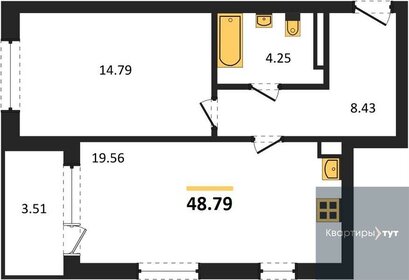48,8 м², 1-комнатная квартира 7 605 229 ₽ - изображение 9