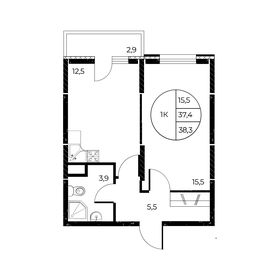 39,9 м², 1-комнатная квартира 5 800 000 ₽ - изображение 93